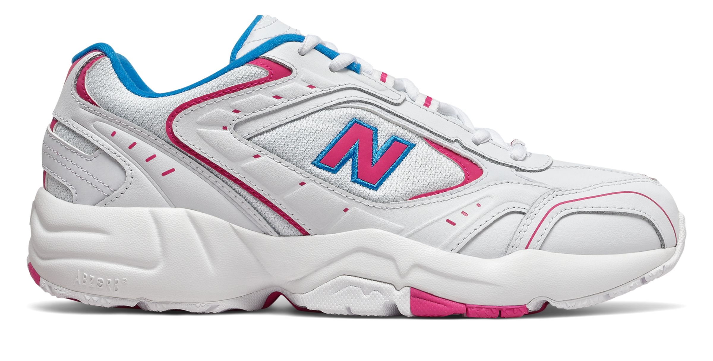 new balance white pink blue