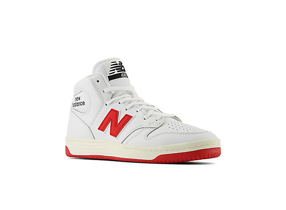 NB Numeric 480 High, White with Red