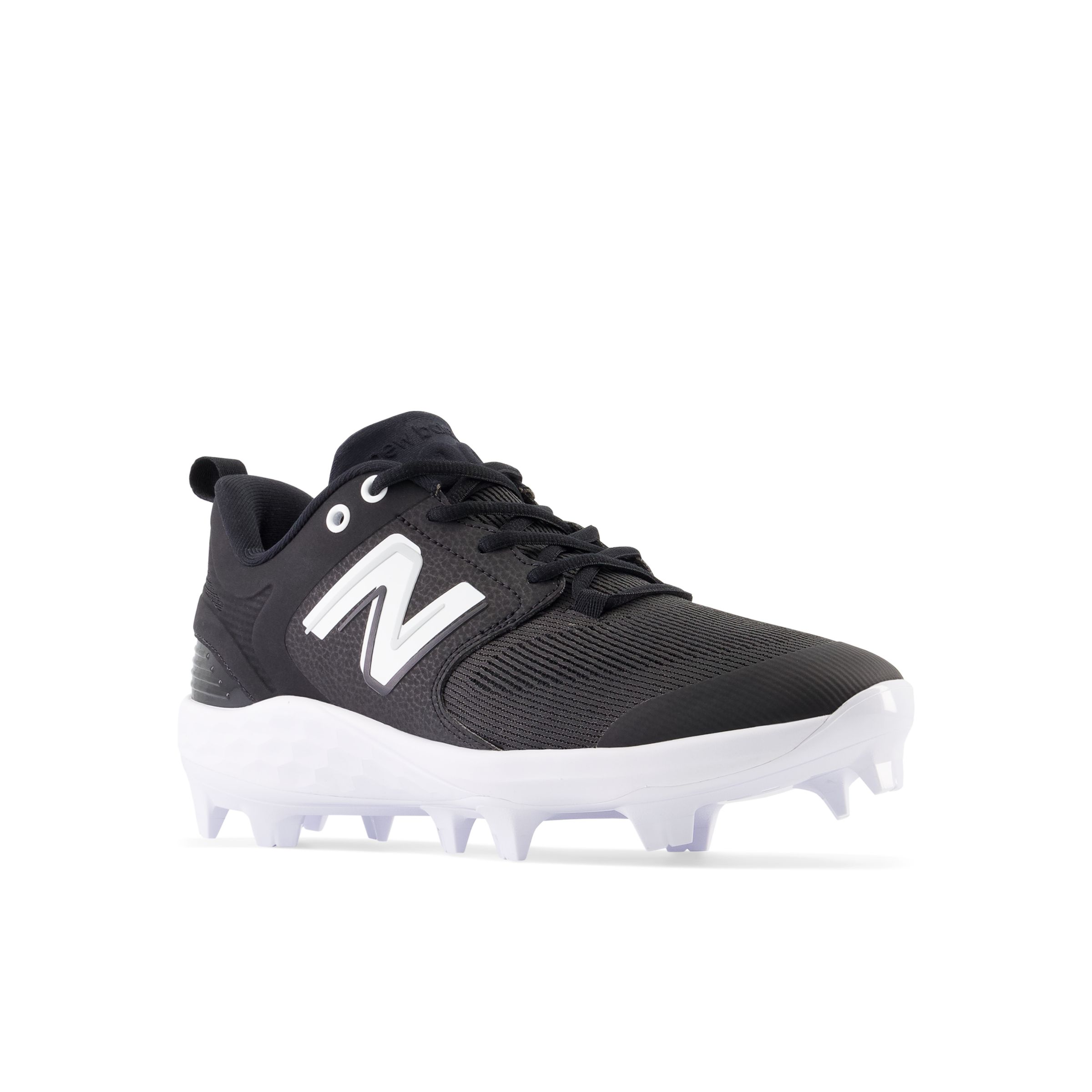 New Balance Boy's 3000 V6 Rubber Molded Baseball Cleats, White/White / 11.5