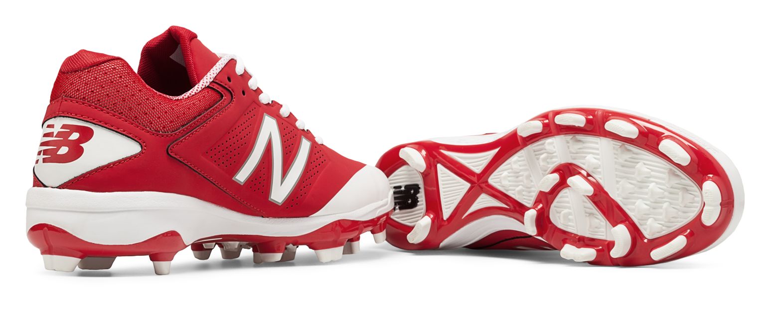 Low-Cut 4040v3 TPU Molded Cleat, Red with White image number 2