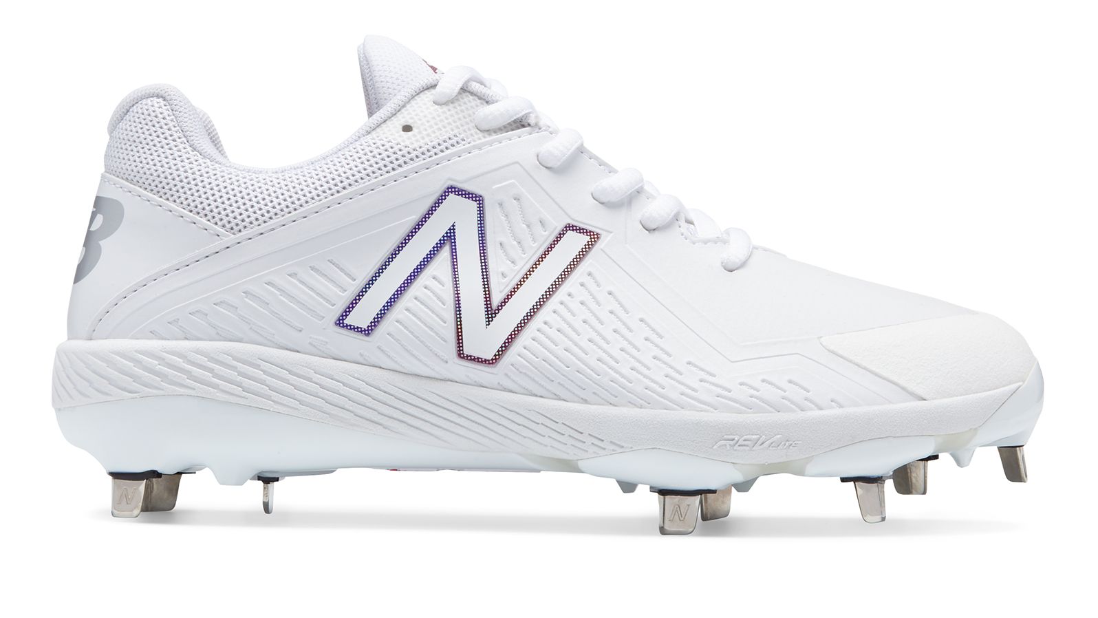 white new balance metal softball cleats