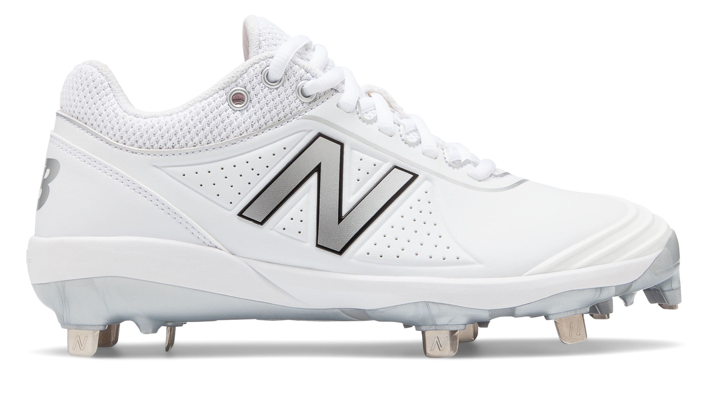 White new hotsell balance metal cleats