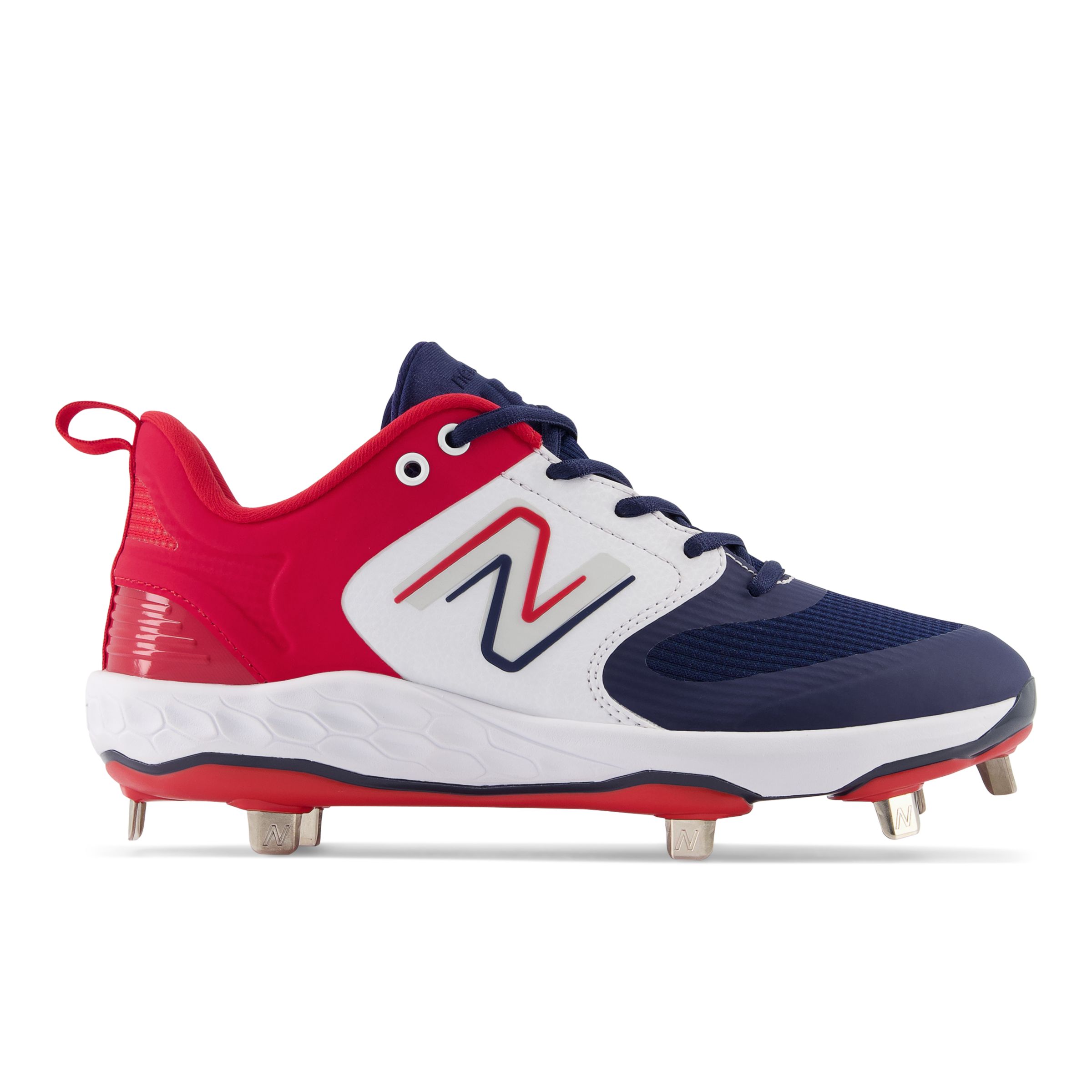 Red new best sale balance metal cleats