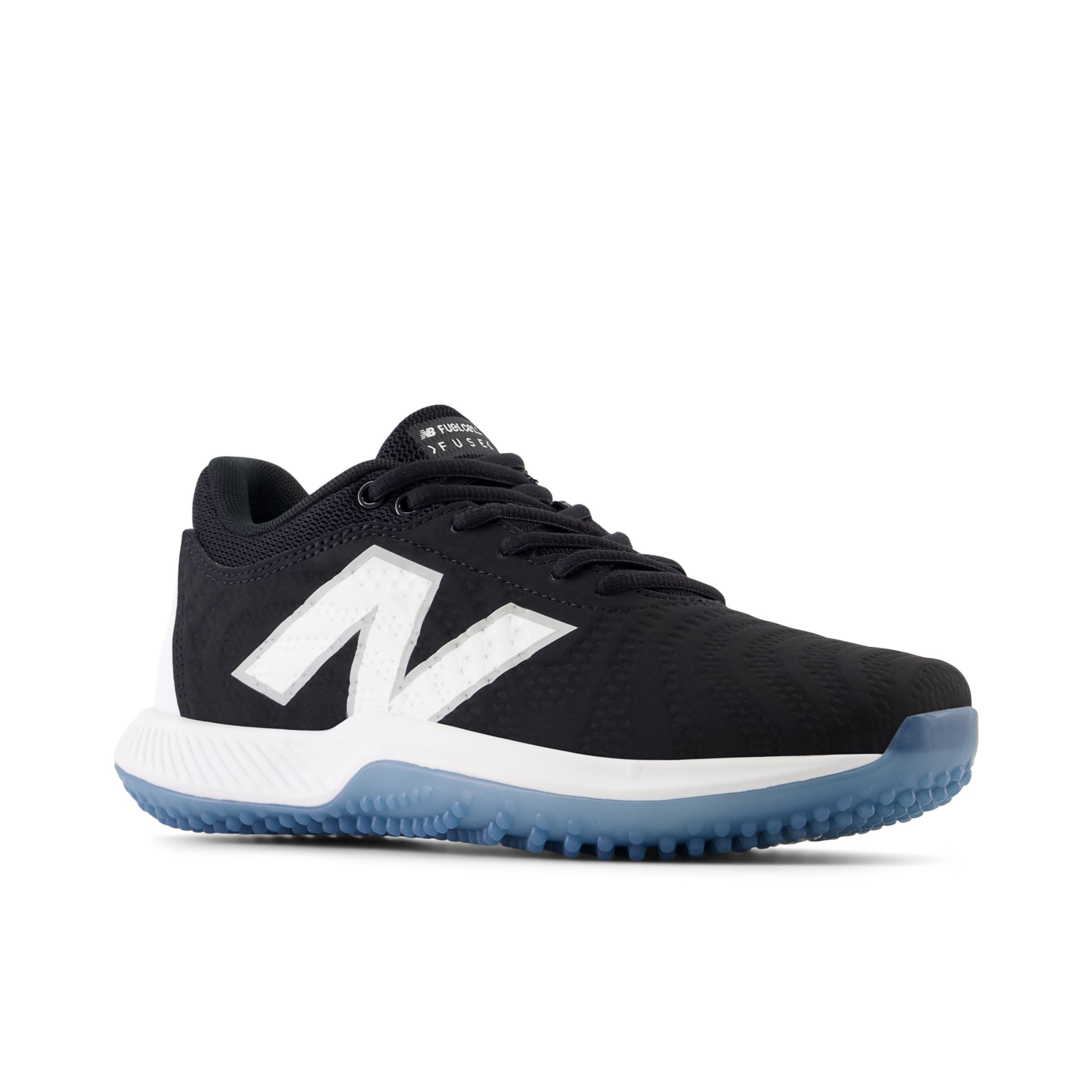 Black and white hotsell new balance turf shoes