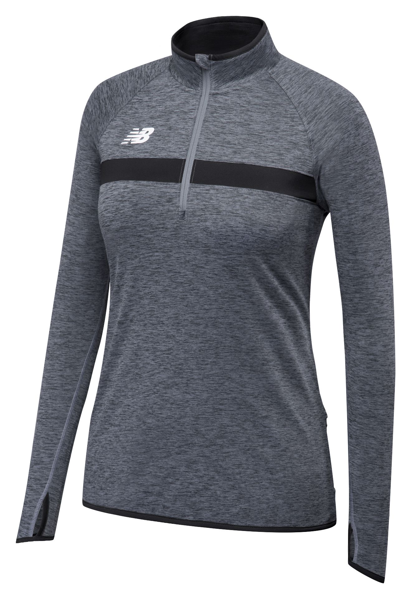 New Balance LW Solid Half Zip Lacrosse Tops