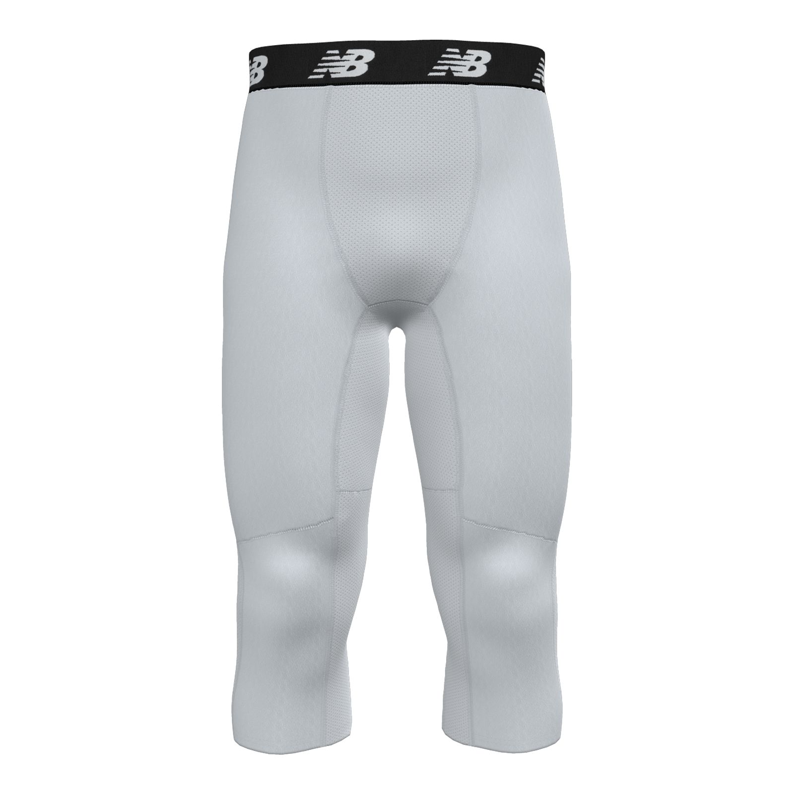 Athletic 3/4 Compression Tights (White) - For Football, Basketball, Lacrosse