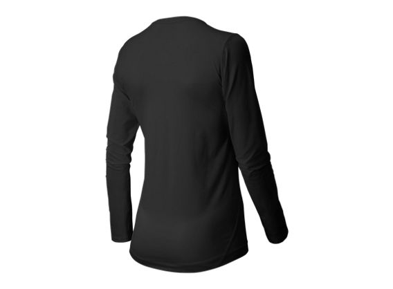 Women's NBW Long Sleeve Compression Top, Team Black image number 1