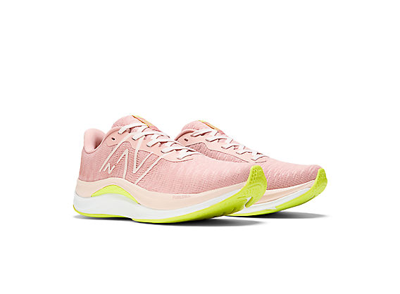 Women's FuelCell Propel v4, Pink with Lime Yellow
