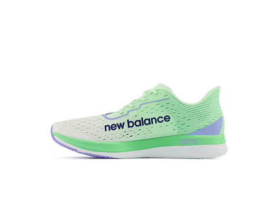 Women's FuelCell SuperComp Pacer, White with Spring Green