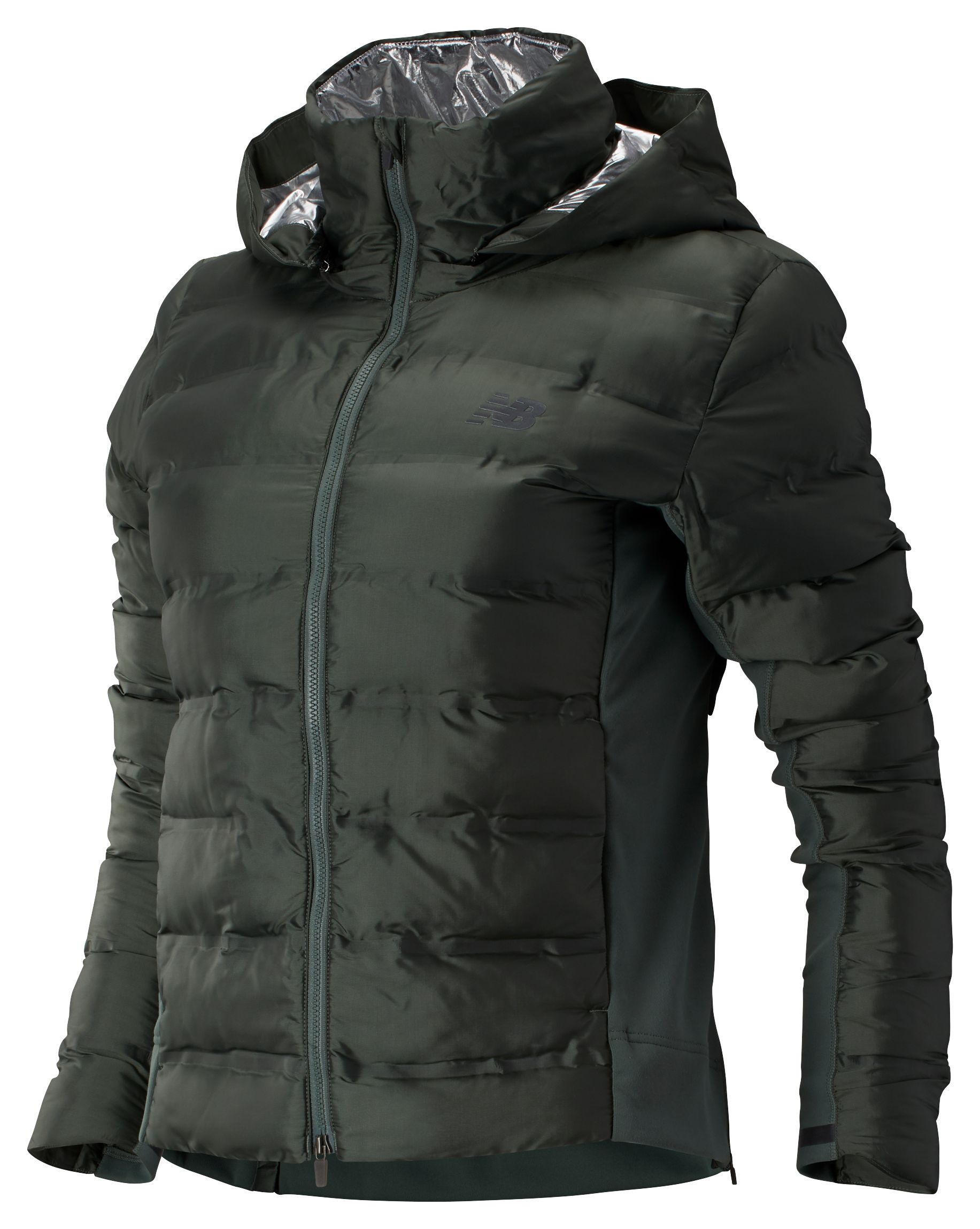 women's new balance hooded quilted puffer jacket