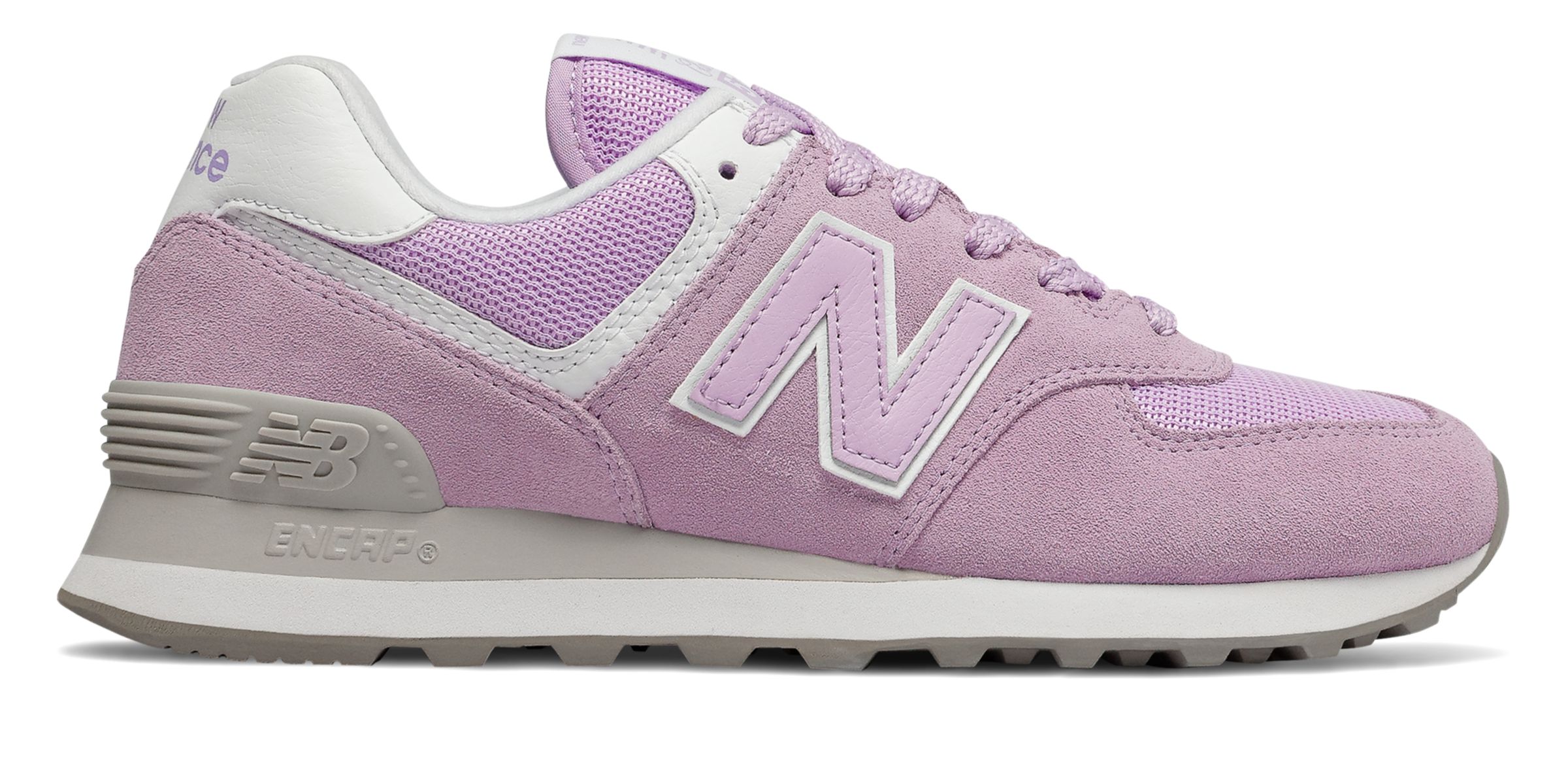 New Balance Women's 574 Essentials Shoes Purple with White | eBay