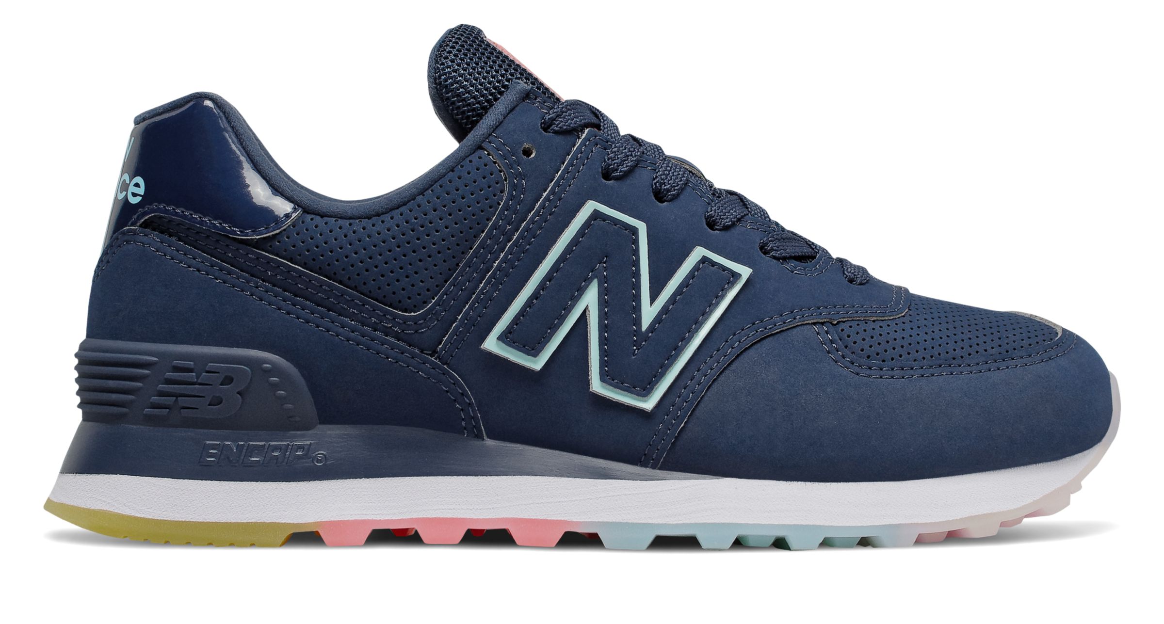 New Balance Women's 574 Shoes Navy with Blue eBay