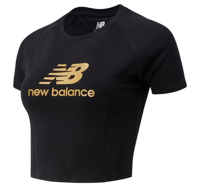 New Balance Athletics Village Stacked Graphic Short Sleeve T-Shirt (Black)