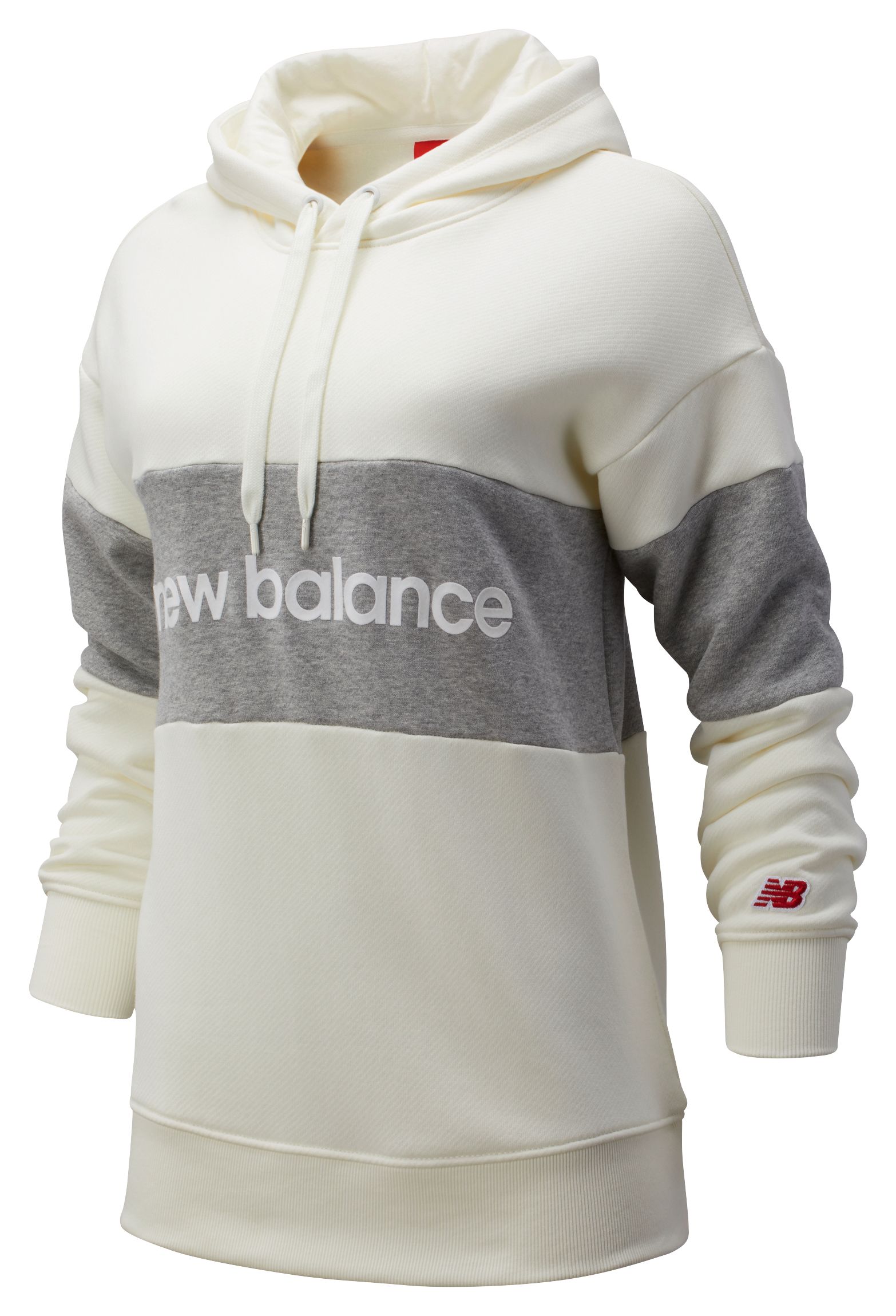 white athletic hoodie