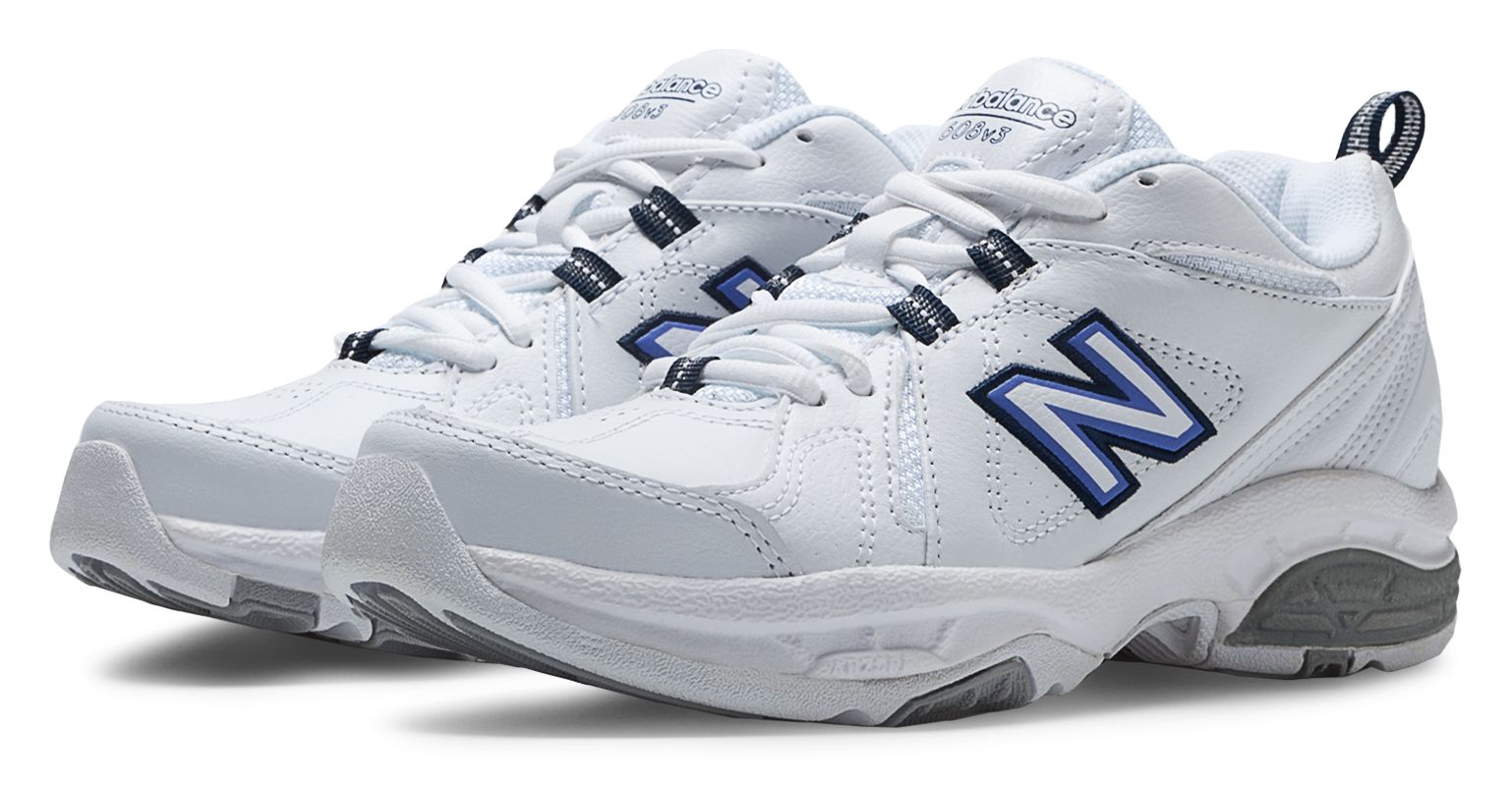 new balance white & navy 608 v3 trainers