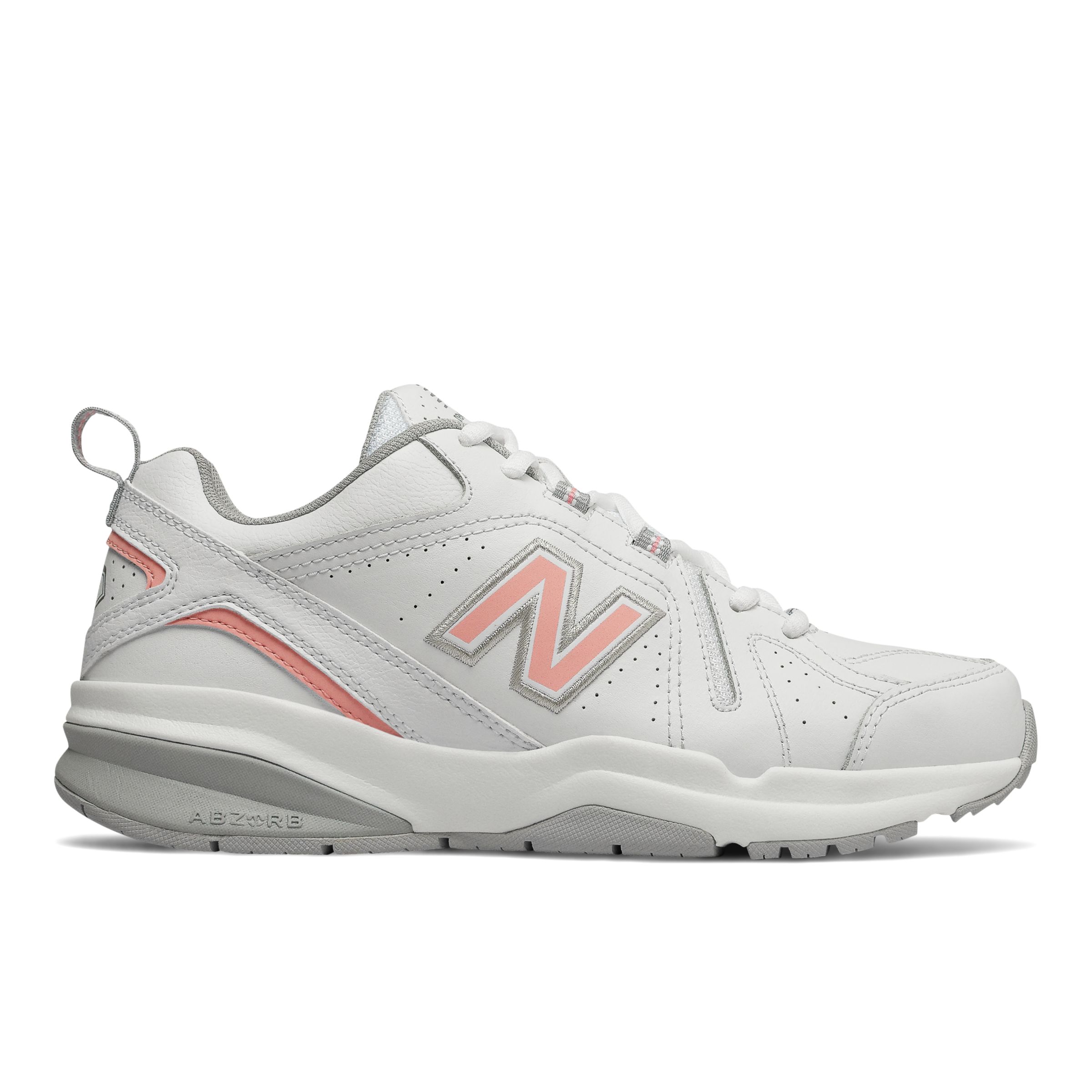 Women's 608v5, White with Pink