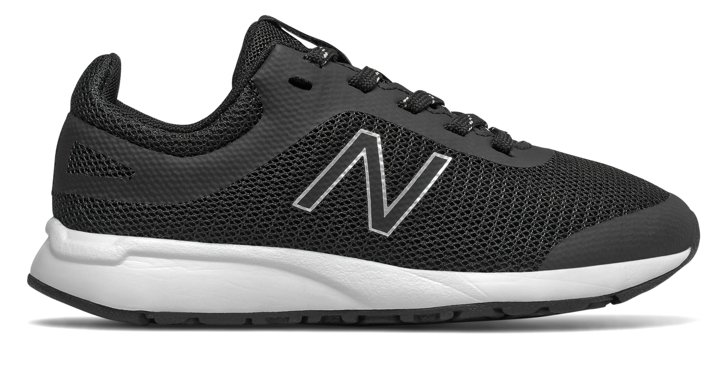 New Balance Kid's 455v2 Big Kids Male Shoes Black with White | eBay