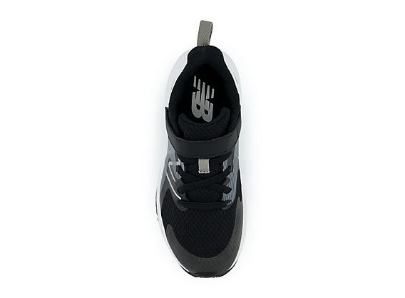 Rave Run v2 Bungee Lace with Top Strap, Black with White