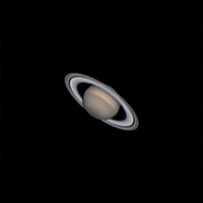 Orion customer Frank Boegert captured this exquisite photo of ringed planet Saturn that clearly shows the Cassini Division and atmospheric cloud details. 