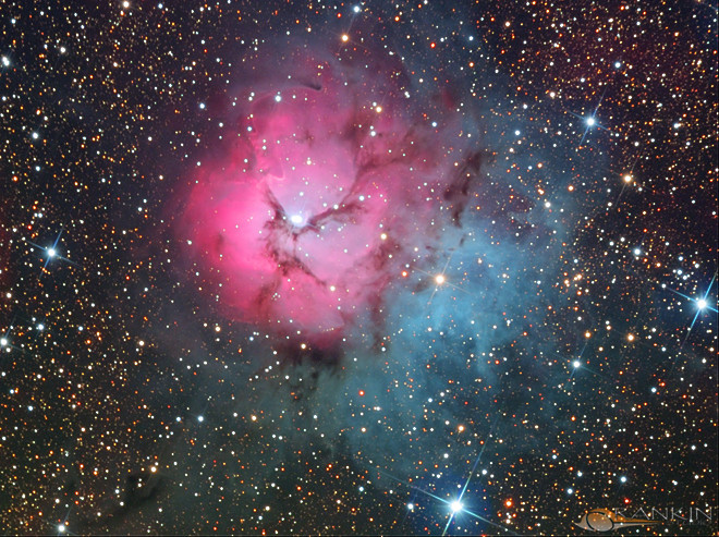 Orion customer David Rankin sent us this great shot of M20 which displays the Trifid Nebula's beautiful coloring and delicate structure in wonderful detail.