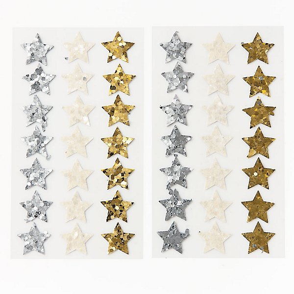 Chunky Glitter Star Stickers | Paper Source