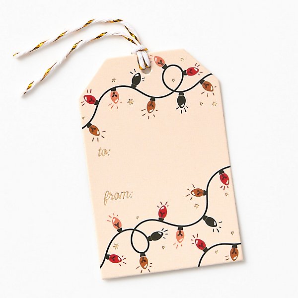 String Lights Luggage Gift Tags - Brake Ink Stationery