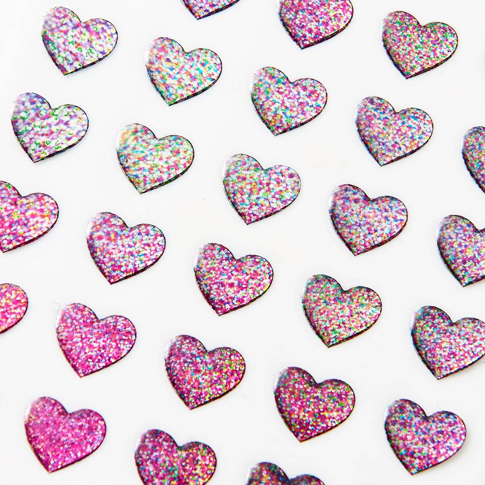 Holographic Mini Heart Stickers