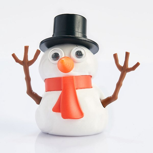 Toysmith Melting Snowman Reusable Putty & 9 snowman pieces & storage  container