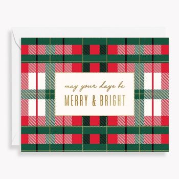 Plaid Merry & Bright Holiday Card Set | Paper Source