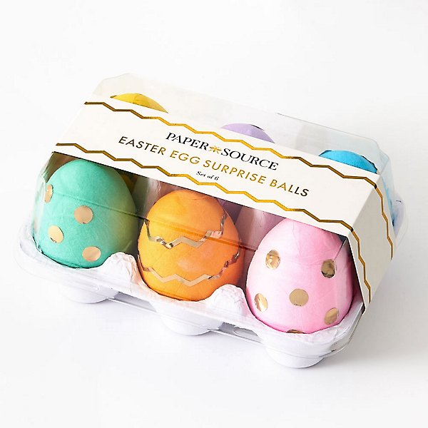 White Blank Easter Eggs Craft Kit with Watercolor Pen Ribbon