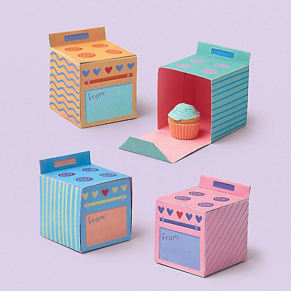 Mini Oven Cupcake Valentine Card Kit