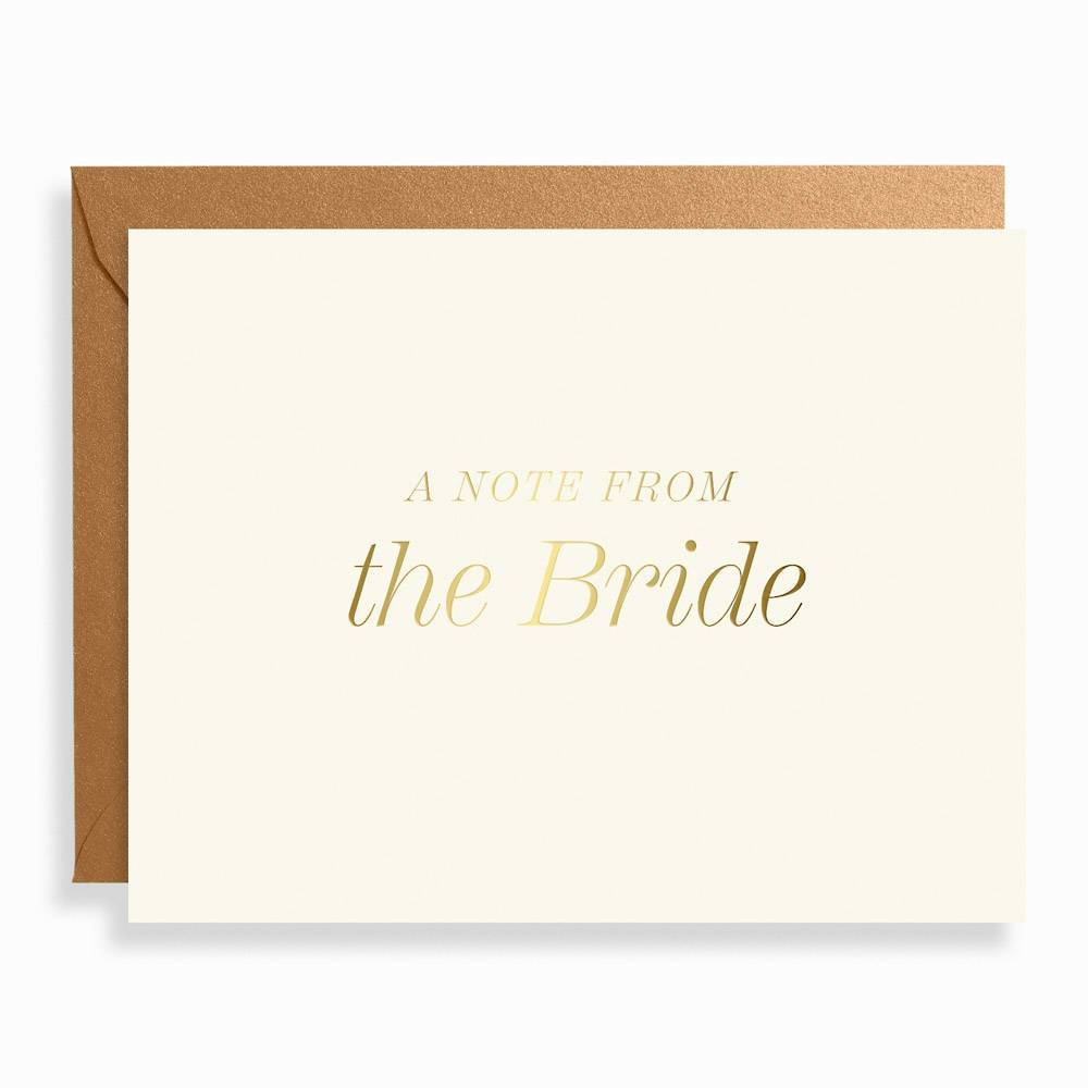 Note From The Bride Stationery Set