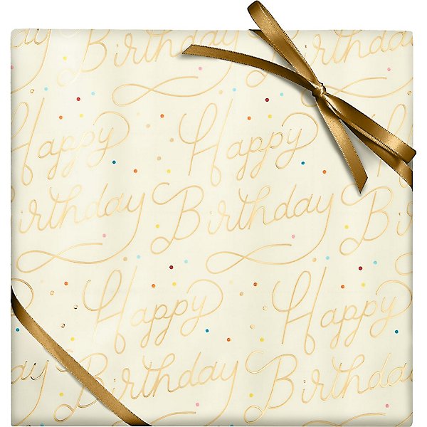 Paper Source Neon Birthday Stone Paper Roll Wrap