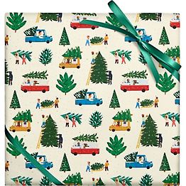 Christmas Mistletoe Luxury Floral Gift Wrap Sheet | A2 42 x 59.4 cm |  Wrapping Paper Retro Meadow Colourful Xmas