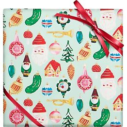 Red Snowflake Wrapping Paper Gift Wrap Christmas Holiday Key 
