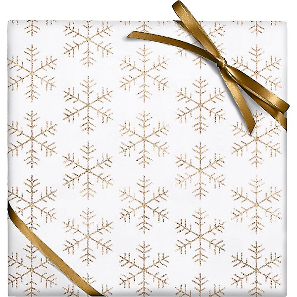Snowflake Christmas Wrapping Paper Silver and Gold Christmas Gift Wrap Gold Wrapping  Paper Snowflake Gift Wrap Snowflake Gift Wrap 