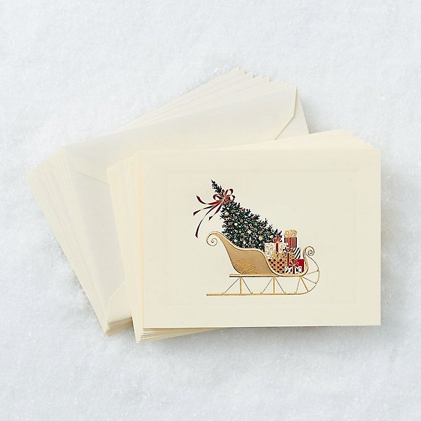 Christmas Gift Card Tin WINTER WONDERLAND SLEIGH 