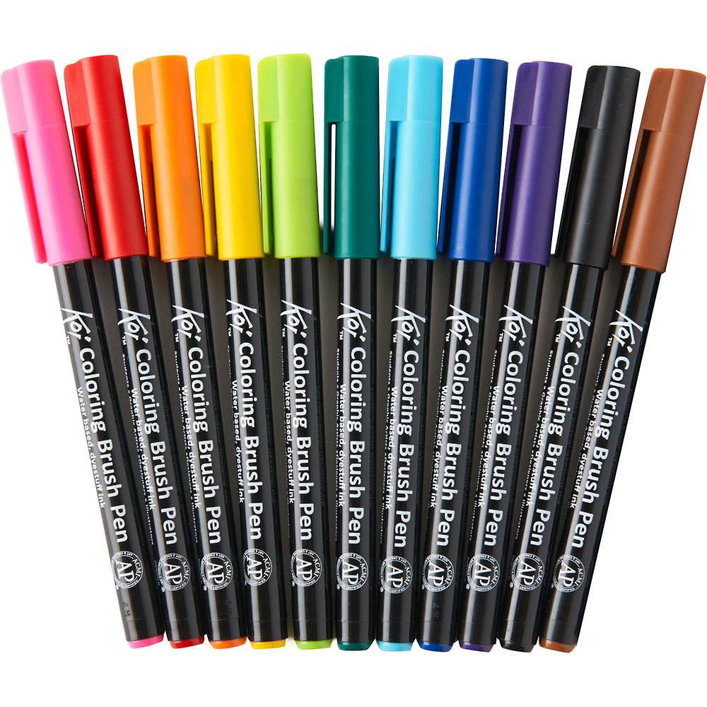 grillen Ziek persoon klap Koi Coloring Brush Pens | Paper Source
