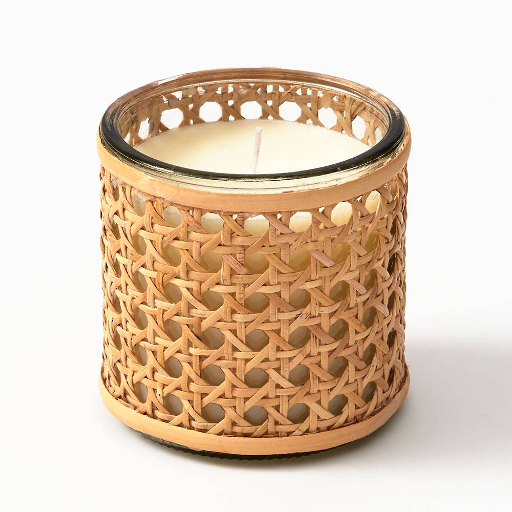 Citronella Candle With Rattan Wrap
