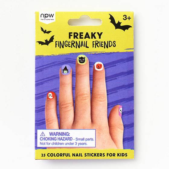 Freaky fingernail stickers
with 25 nail stickers.