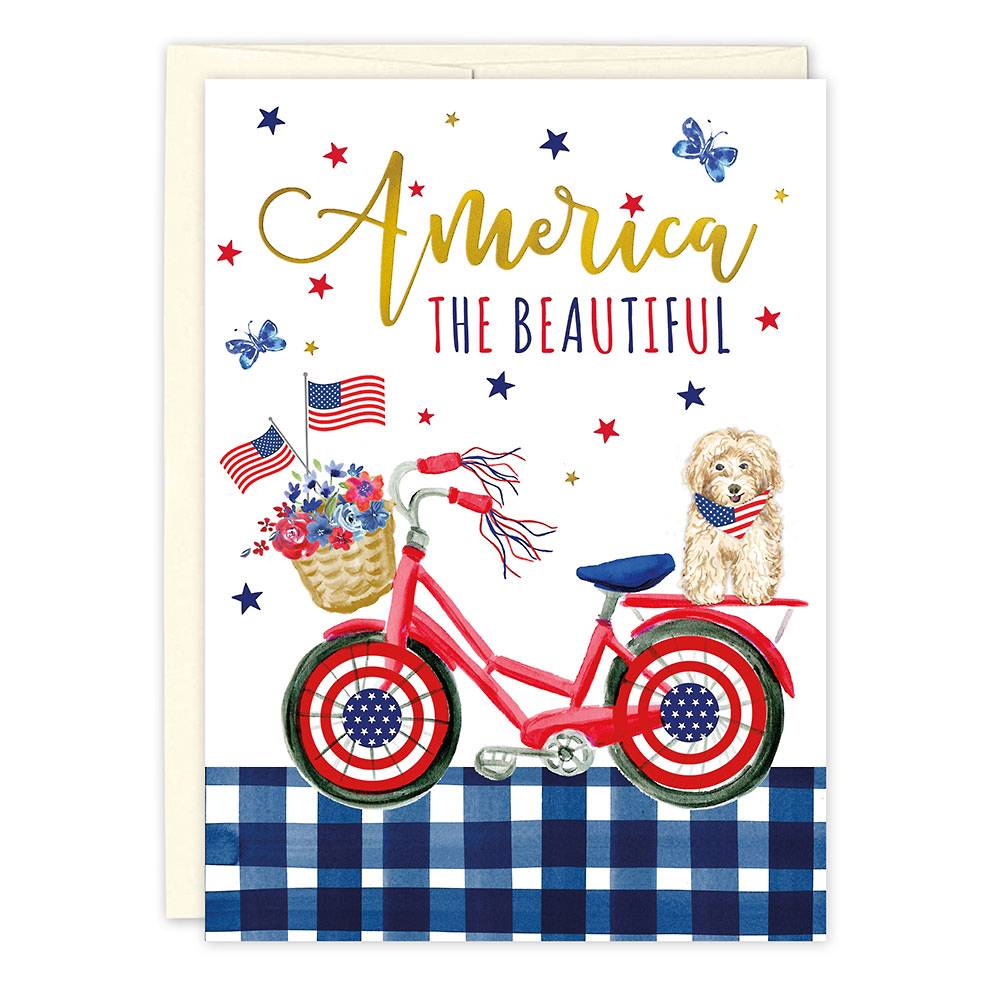 America The Beautiful Fourth Of July Card