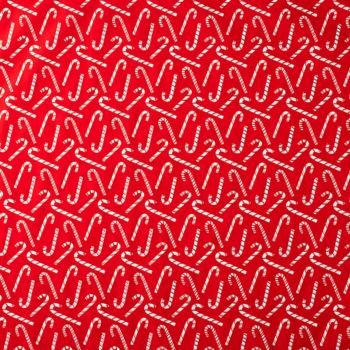 Candy Cane Red Foil Stone Wrapping Paper | Paper Source