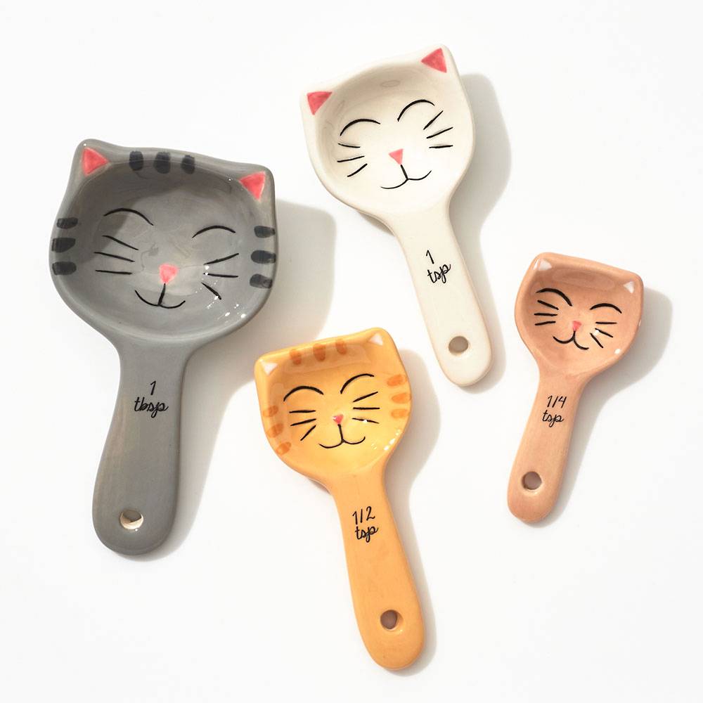 Pet Portrait Kitchen Measuring Tools - Cat / Spoons