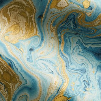 Blue, Gold, White Marble Fine Paper | Paper Source