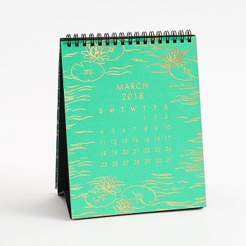 2018 Foil Easel Calendar | Paper Source