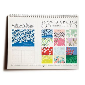 2018 Snow and Graham Grid Calendar | Paper Source