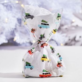 Vintage Cars and Christmas Trees Cello Bag