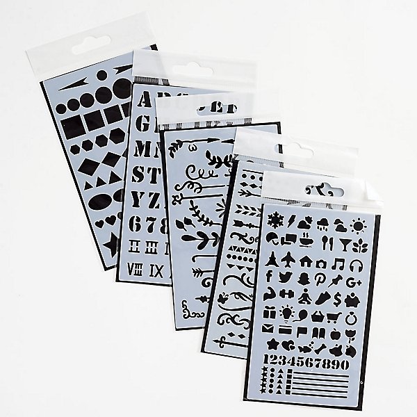 STL file Dotted Journal Stencil Set x 12 (Over 300 designs) 1/2