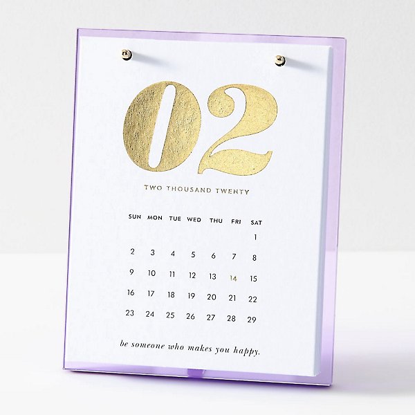 2020 Acrylic Easel Calendar Paper Source
