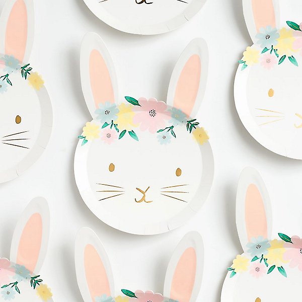 Download Floral Bunny Plates Paper Source